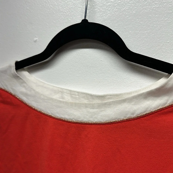 Chloe Dress Midi Short Sleeve Elastic Waist Cotton Bow Red Kids Girls Size 14 - Picture 5 of 8